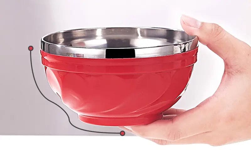 Candy Color Stainless Steel Bowl, Double Layer Creative Noodle Bowl Soup Bowl, Children Dinnerware Heat Insulation Rice Bowl, Stainless Steel Food Salad Container, Kitchen Utensils, Anti-scalding Kids Rice, Soup, Noodles, Salad Bowl Candy Color Stainless Steel Bowl, Double Layer Creative Noodle Bowl Soup Bowl, Children Dinnerware Heat Insulation Rice Bowl, Stainless Steel Food Salad Container, Kitchen Utensils, Anti-scalding Kids Rice, Soup, Noodles, Salad Bowl